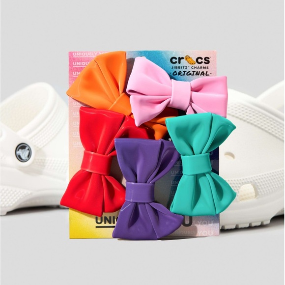 CROCS Colorful Bow Jibbitz Charms Set - Picture 1 of 3